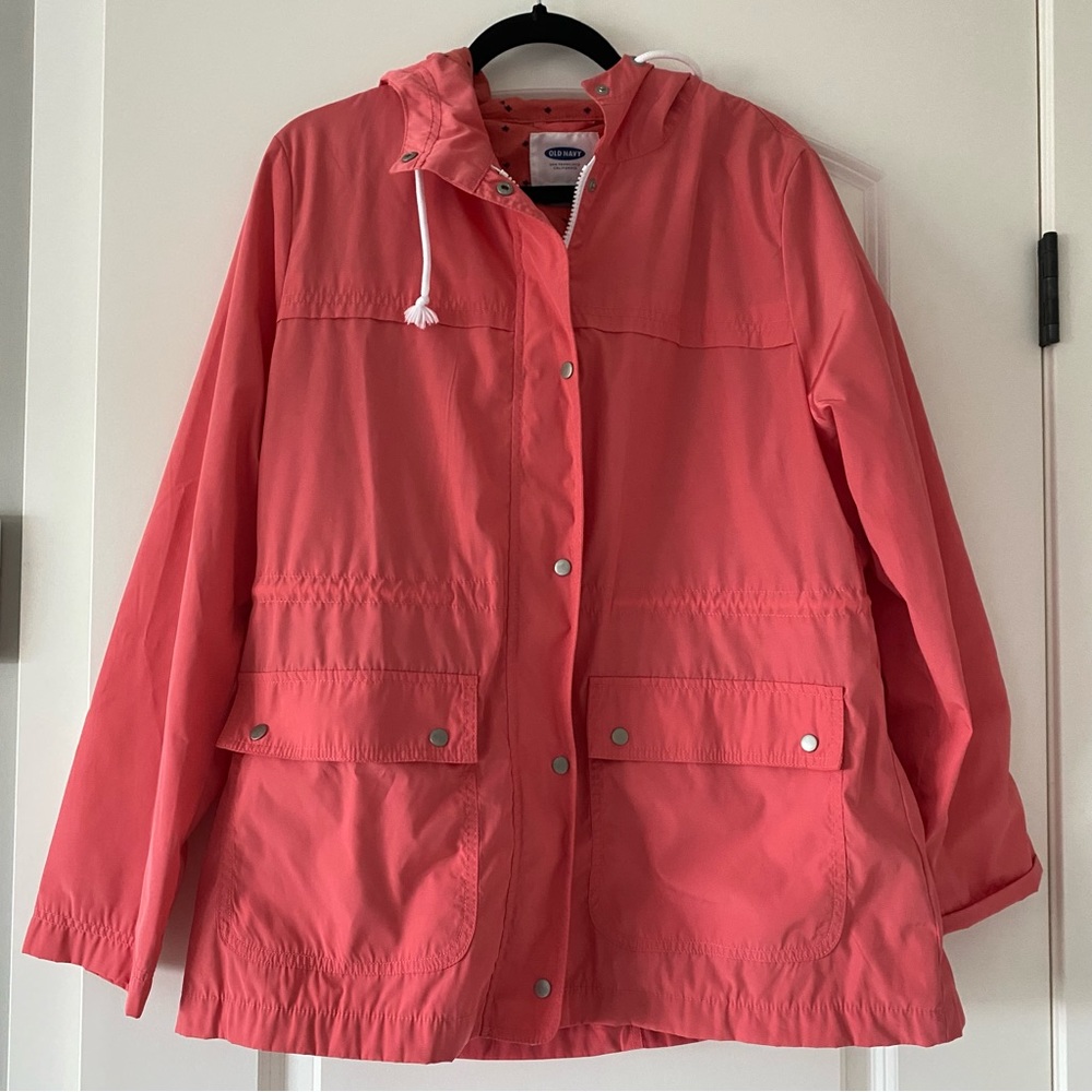 Old Navy Pink Rain Jacket Coat
